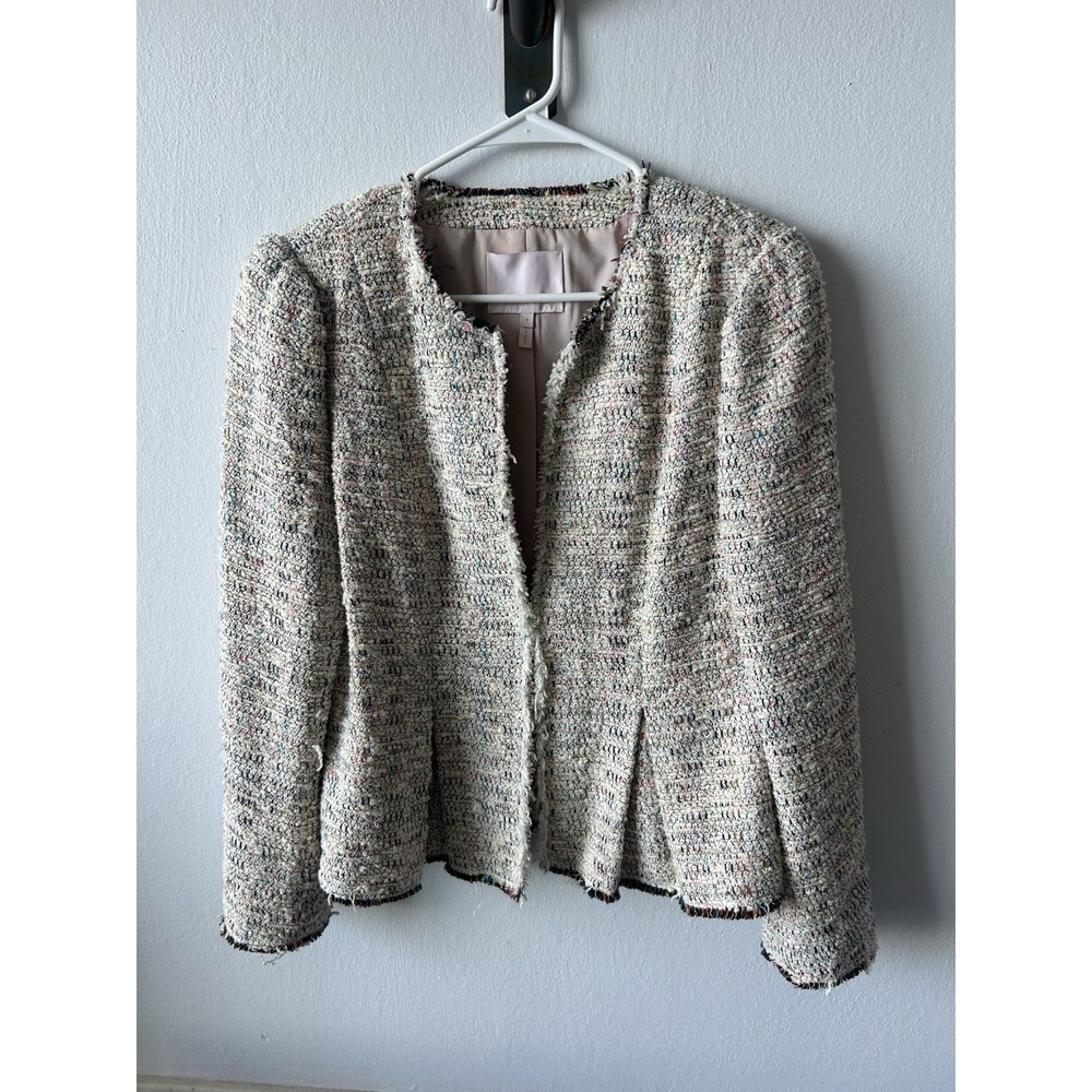 Rebecca Taylor Women's Blazer Jacket Multicolor Tweed Size 8
